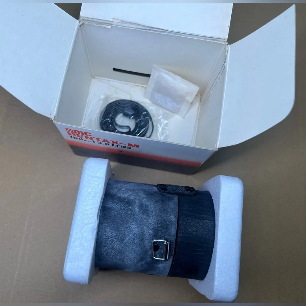 Vintage SMC Pentax-M 150mm f/3.5 Lens w/ Case and Box Excellent Condition